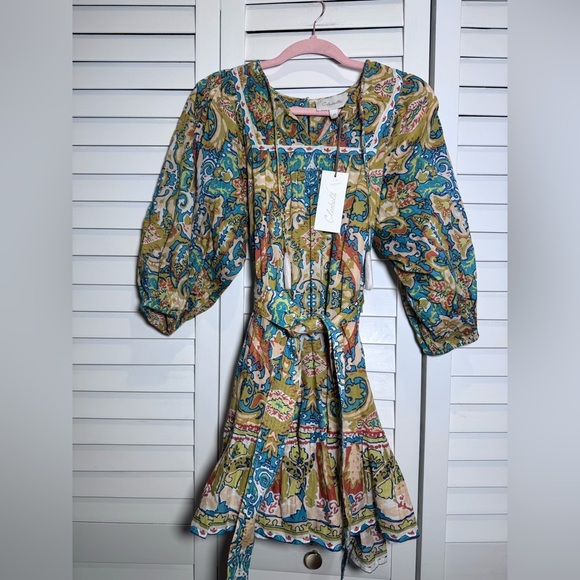 NWT Cleobella Magdalena Las Palmas Paisley Mini Dress Size XS - Picture 6 of 12
